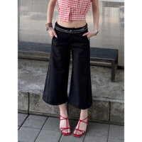 Thời Trang Đường Phố Giả Hai Mảnh Chắp Vá Thiết Kế Hồ Sơ Tất Cả Các Phù Hợp Với Thẳng Quần Cắt Quần 25k122