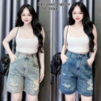 Thời Trang Én Nhỏ Có Bigsize - Quần Jean Lửng Ngố Bigsize Nữ Kiểu Mới Dễ Thương Xinh Đẹp Sang Trọng Giá Rẻ 55-90kg 2225
