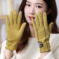 Thời trang Hàn Quốc mùa thu đông học sinh Lái Xe Đạp chống lạnh Găng tay giữ ấm dễ thương mùa đông Nữ Lót Nhung 12.26 dễ thương