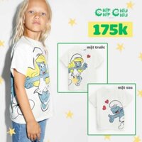 Thời trang hè -  Áo thun bé gái 2 mặt in hình Xì Trum Tí Cô Nương Luôn luôn rẻ.