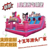 Thời Trang Lâu Đài Bơm Hơi Ngoài Trời Lớn Tùy Chỉnh Trẻ Em Bơm Hơi Xe Kéo Lâu Đài Không Khí Vuông Gian Hàng Trailer HIMT
