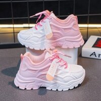 Thời Trang Màu Gradient Bé Gái Bé Trai Dây Rút Giày Lưới Thoáng Khí Trẻ Em Giày Thể Thao Thường Ngày Đế Mềm Chống Trơn Trượt 3-18 Tuổi