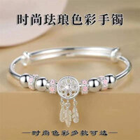 Thời Trang Men Màu Vòng Tay Nữ S990 Sterling Bạc Phong Cách Trẻ Trung Trang Sức Vòng Tay Quà Tặng Cho Vợ Bạn Gái❤3.6❤