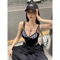 Thời trang mọi thứ với áo vest không tay thêu ren kẻ sọc mỏng