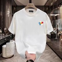 Thời trang mùa hè hoa đầy màu sắc in họa mẫu cổ tròn Áo thun nam boy phố vải cotton cao cấp unisex oversize