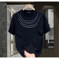 Thời trang mùa hè in họa vòng cổ mẫu cổ tròn Áo thun nam boy phố vải cotton cao cấp unisex oversize