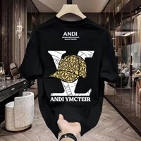 Thời Trang Mùa Hè Thoải Mái Mũ In Họa Tiết Áo Thun Nữ Tay Ngắn Nam Oversize Rời Cổ Tròn Cotton Tee Cặp Đôi