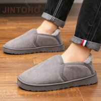 Thời Trang Nam Giá Rẻ Giày Mùa Đông Ấm Lông Tuyết Giày Slip on Nam Loafers