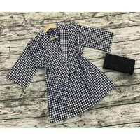 THỜI TRANG NỮ - ÁO KHOÁC NỮ CARO TAY NGẮN CỔ VEST SIÊU XINH HOT TREND 2021