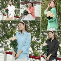 Thời Trang Nữ Áo Sơ Mi Lụa Kiểu Đuôi Tôm Bigsize 45-90kg