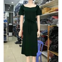 THỜI TRANG NỮ - ĐẦM BODY XANH THẮT DÂY NƠ (MẶC 2 KIỂU) Siêu Xinh Đẹp Hot Trend 2021