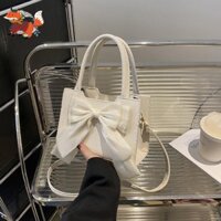 Thời Trang Nữ Ly Hợp Túi Xách Ví Màu Hồng Nơ Nữ Nách Túi Ngọt Ngào Cô Gái Nhỏ Vuông Đeo Vai Túi Đeo Ngang OYZYT