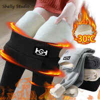 Thời Trang Nữ Quần Legging Cao Cấp Cashmere Da Cừu Mùa Đông Làm Dày Quần Legging Len Lông Cừu Quần Thường Ngày Chất Lượng Cao Skinny Ấm Áp Quần