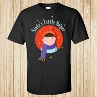 Thời trang Oversize Mặc Santa Little Helper Boy Áo thun nam phổ biến
