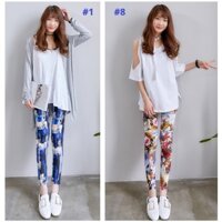 Thời Trang Quần legging Nữ In Họa Tiết Nhiều Màu