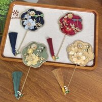 [Thời trang] Quạt cầm tay cô dâu Trang trí đám cưới Cô dâu Quạt nhóm Mini Handmade Trung Quốc Quạt hoa cổ điển Quà tặng Đồ trang trí chụp ảnh {VN}