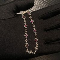 Thời Trang Retro Và Lão Hóa CHROME Trái Tim Đeo Chéo Vòng Tay Cho Nam Nữ Đa Năng Handwear