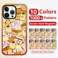 Thời Trang sang chảnh suốt chống sốc cứng từ tính Ốp Hàn Quốc Girly Dễ Thương Sanrio Pompompurin Miếng Dán Dành Cho Iphone 16 Pro 15 14 Pro Max 13 12 16 Plus Suốt Dày thương hiệu điện thoại trong nắp chống bẩn chống va chống đính