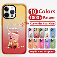 Thời Trang sang chảnh suốt chống sốc cứng từ tính Ốp Tên Tùy Chỉnh Dễ Thương Zanmang Loopy Santa Dành Cho Iphone 16 Pro 12 14 15 Pro Max 13 14 Plus Bé Gái Suốt Dày thương hiệu điện thoại trong nắp chống bẩn chống va chống đính