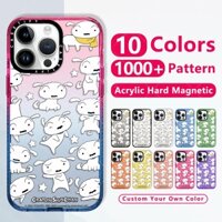 Thời Trang sang chảnh suốt chống sốc cứng từ tính Ốp Anime Crayon Shin-chan Nohara Shiro Miếng Dán Dành Cho Iphone 15 14 13 12 Pro Max 15 Plus Suốt Dày thương hiệu điện thoại trong nắp chống bẩn chống va chống đính