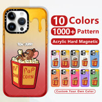 Thời Trang sang chảnh suốt chống sốc cứng từ tính Ốp  điện thoại hoạt hình Tom và Jerry Pop Corn Jerry cho Iphone 16 Pro 15 Pro Max 13 12 14 15 Plus Boys Suốt Dày thương hiệu điện thoại trong nắp chống bẩn chống va chống đính
