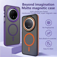 Thời Trang Sang Trọng Nhiều Màu Sắc Sọc Sạc Từ Tính Ốp lưng Huawei Mate 70 Pro Mate 60 Pro Matte Protection Cover PC Ốp Lưng Chống Sốc