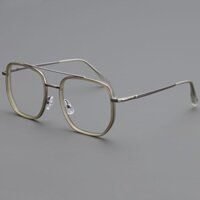 Thời Trang Siêu Nhẹ Kính Khung Titan Retro Cổ Điển Đôi Tia Phi Công Kính Mắt Nam Nữ Quang Kính Khung 30502