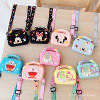 Thời Trang Silicon Túi Messenger Dễ Thương Mickey Minnie Túi Hoạt Hình Dễ Thương Mini Ví Đựng Tiền Xu Túi Tai Nghe Trẻ Em