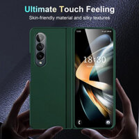 Thời Trang Soild Màu Giá Đỡ Gấp Ốp Lưng Điện Thoại Samsung Galaxy Z Fold 6 5 4 3 Thân Thiện Với Da Chống Rơi Chống Sốc Vỏ PC Cứng