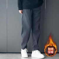 Thời Trang Thẳng Quần Nỉ Nam Xuân Thu Đông Phong Cách Mới Rời Lông Cừu Lót Dày Quần Dài Thường Ngày Quần Thể Thao