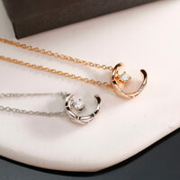 Thời Trang Thép Titan Cặp Đôi Vòng Cổ Nữ Xiaoxiangfeng Dứa Họa Tiết Kim Cương Mặt Dây Chuyền Shuibingyue ins Hợp Thời Trang Nam Dây Xích