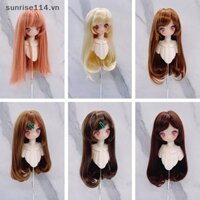 Thời trang tóc ~ Mới 1 / 3 & 1 / 4 & 1 / 6 Bjd Doll 's Wig With Bangs Mềm Lụa Dài Thẳng Tóc Giả Bé Gái Tự Làm Phụ Kiện Trang Điểm Búp Bê.