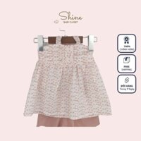 Thời trang trẻ em Shine Baby Closet đồ cho bé gái sơ sinh đến 2 tuổi set bộ hoa nhí chất thô mix linen mềm mát