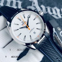 Thời trang Tuyệt đẹp Màu Cam Kim Tôn vinh OMEGA Đồng hồ nam cơ khí tự động thanh lịch cao cấp Seamaster Độc đoán Dây đeo bằng thép không gỉ sang trọng