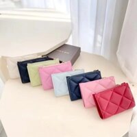 Thời Trang Ví Màu Trơn Đa Năng Kèm Hộp Đựng Tiện Dụng