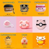 [Thời trang] Vỏ bảo vệ tai nghe Tương thích cho Samsung Galaxy Buds Pro / Live 3D Pighead Phụ kiện hộp sạc có móc