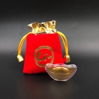Thỏi Vàng May Mắn Tặng Kèm Túi Gấm Phúc - Lộc. Thần Tài Khai Lộc Phong Thủy - 1 Thỏi  1 Túi Lộc