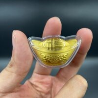 Thỏi Vàng May Mắn Tặng Kèm Túi Gấm Phúc - Lộc. Thần Tài Khai Lộc Phong Thủy - 1 Thỏi