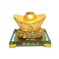 THỎI VÀNG PHONG THỦY ĐẾ THỦY TINH 3003 CAO 10CM-VẬT PHẨM PHONG THỦY PHẬT GIÁO