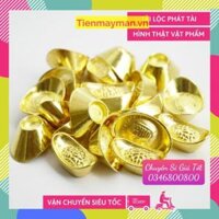 Thỏi vàng Thần Tài bằng đồng mạ vàng tài lộc giàu có - đặt bàn thờ Thần Tài - 1THỎI