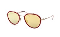 THOM BROWNE TB-801-D-GLD-RED-51-Z Sunglasses 12K Gold - Red w/G-15 - Gold Mirror - AR 51mm