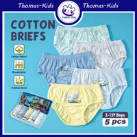 [THOMAS KIDS] 5 Quần Lót Trẻ Em Cho 2-13 Tuổi Hoạt Hình Cũ Quần Đùi Tam Giác Cotton Nguyên Chất Dễ Thương Cho Quần Lót Bé Trai