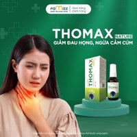 THOMAX xịt họng hỗ trợ giảm triệu chứng viêm họng, viêm amidan, ho, đau họng (chai 30ml) thương hiệu FAMAX