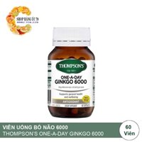 THOMPSON’S ONE-A-DAY GINKGO 6000 - Bổ não, tăng cường trí nhớ (60 Viên)