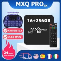 Thông Minh TV box MXQ pro 2.4GWiFi 4K 16 + 256Gb HD S905 Và Phụ Kiện