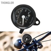 Thonglor Đồng hồ tốc độ xe máy đa năng 12V 0 đến 140KM/h Phụ kiện sửa đổi đồng đo đường cổ điển