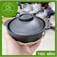 Thố,nồi gang nắp gang 12cm chống dính kho quẹt,nấu cơm nêu, kho cá,vv...