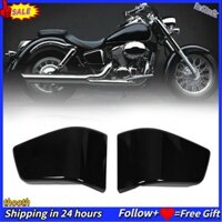 Thooth Hộp pin bên nắp bên trái Đóng ảnh Đang chống lại các bộ phận xe máy cho Shadow ACE VT400 VT750 19972003 Đen