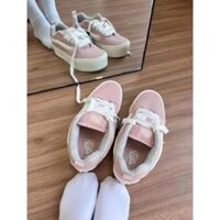 [thỏ_sneaker] Giày Sneaker Nữ Vans Knu Stack ‘Pink’ VN000CRSBMC màu Hồng Nhạt Phấn Pastel Đế Cao | PiuPiu Authentic