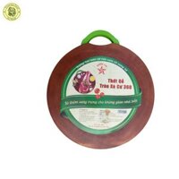 Thớt Chặt Gỗ Xà Cừ Dày 3.5 cm Hình Tròn, Gỗ Nguyên Khối  Đồ Gỗ Nhà Bếp Thương Hiệu Trường Sơn - 36 cm